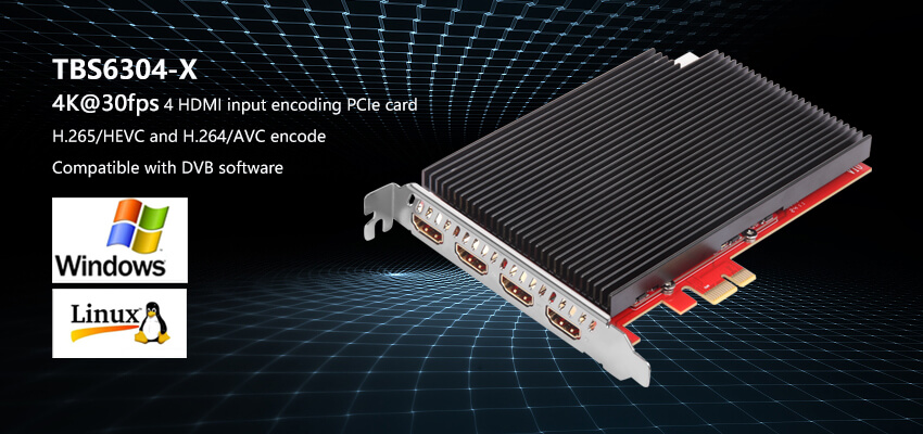 TBS6304X 4K Quad HDMI Capture Card